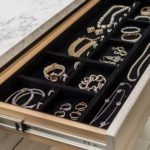 Drawer pulled out revealing jewelry inside