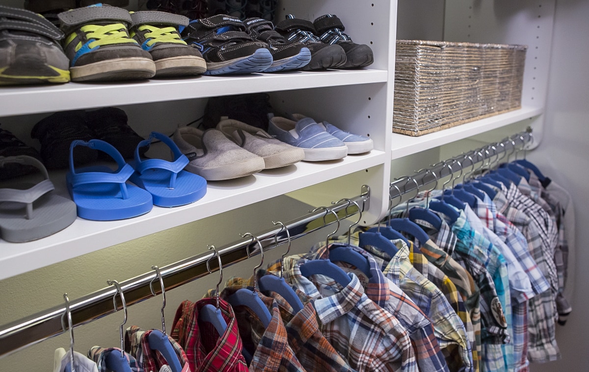 Inspired Closets shelves and clothing rack