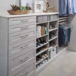 Walk in closet drawers, shelves and racks