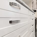 Close up of drawers inside of closet