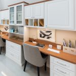 Home office desks with cabinets, chairs and drawers