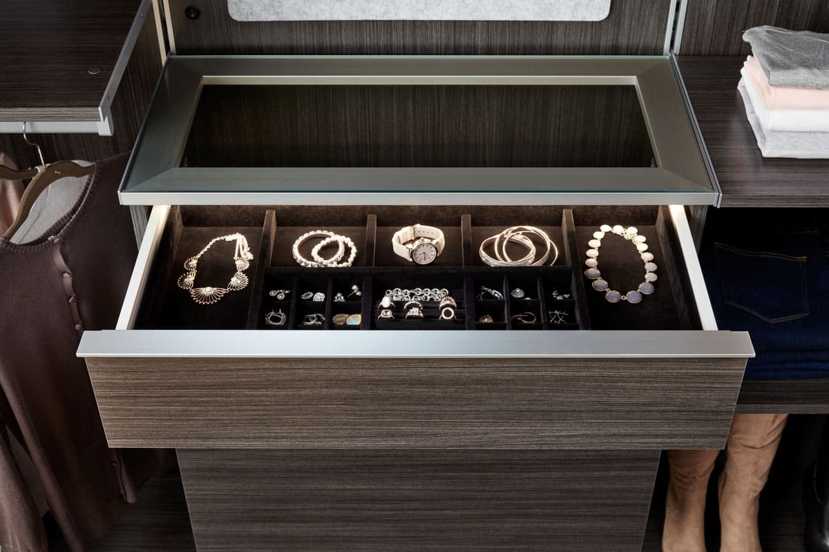 Open Drawer with Jewelry Inside