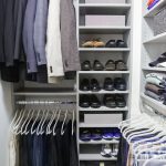 Close up of Inspired Closets closet with shelves and clothing racks