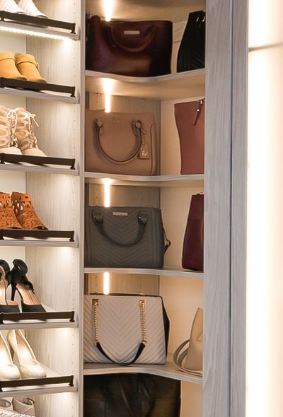 Inspired Closets Shelves for Shoes and Handbags
