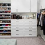 Inspired Closets closet with shoe shelves, clothing shelves, clothing racks and drawers