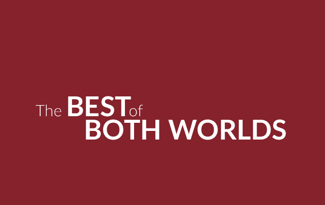 Best of Both Worlds Text on Background