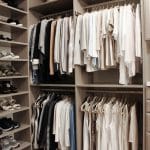 CustomBoutiqueWalk InWomen’sClosetinAthens,GAwithShoeStorageandHangingRods