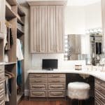 CustomBoutiqueWalk InWomen’sClosetinAthens,GAwithVanityandDrawers