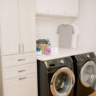 Custom Built Laundry Room Storage in Marquette and Overhead Storage in Central Virginia