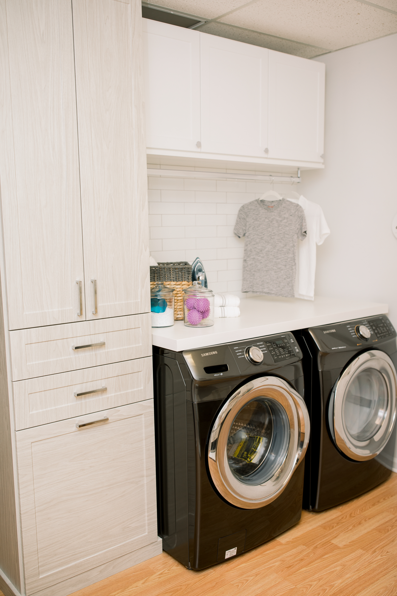 Custom Built Laundry Room Storage in Marquette and Overhead Storage in Central Virginia