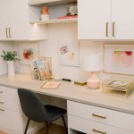 CustomWhiteBuilt InHomeOfficewithDrawersandOverheadStorageinRichmond,VA