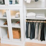 Custom Built Boutique Closet with Pant Storage & Glass Door Wardrobe in Richmond, VA