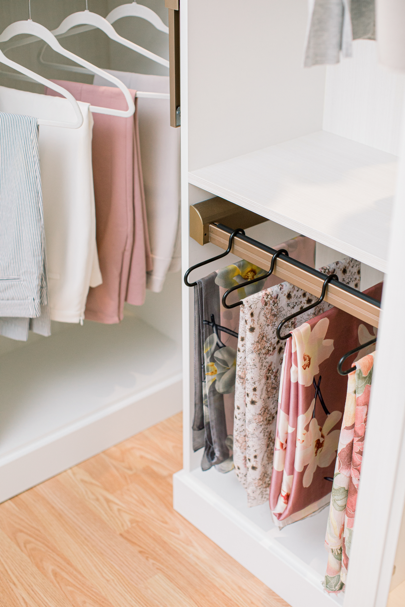 Custom Hanging Storage for a Boutique Closet in Richmond, VA