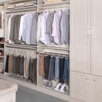 Men’s wardrobe storage in boutique closet system from Inspired Closets