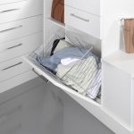 White pull out hamper in island from Las Vegas