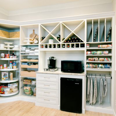 Customwalk inpantrystoragewithwinestorageandlazysusaninSacramento