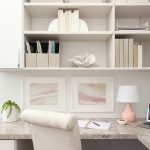 White custom built home office with shelving from Inspired Closets