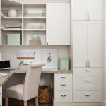 White custom built home office with hutch from Inspired Closets