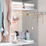 Custom grey closet for teen girls with jewelry storage from Inspired Closets