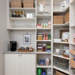 Custom pantry storage system with wet bar and glass storage in Treasure Coast,Florida