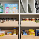 Custom pantry storage system with shelving for cans and spices in Port St. Lucie, Florida