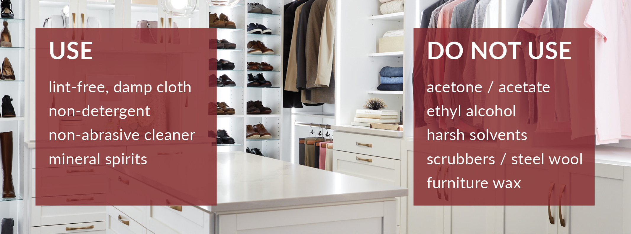 How to clean your custom closet from Inspired Closets